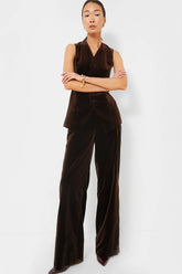 Circuit Brown Velvet Vest